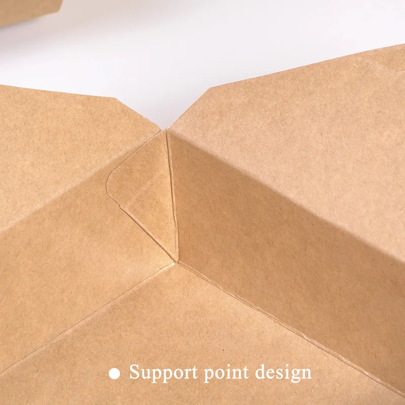 10/20Pcs Kraft Paper Takeaway Boxes, Thickened Disposable Folding Food Containers for B... - SKU KPTB1509 - UGI Packaging