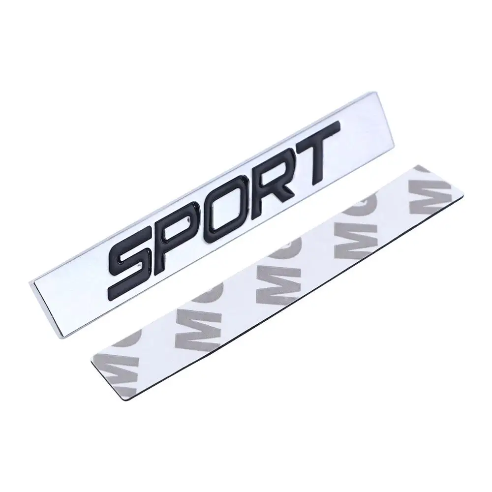 Black Red Sport Logo 3D Metal Emblem Badge - Car Styling Accessory Sticker
