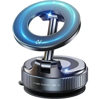 Upgraded 360° Vacuum Magnetic Phone Holder, Magnetic Car Phone Mount, Hands-Free Suction Cup Phone Holder for Car/Gym/Mirror