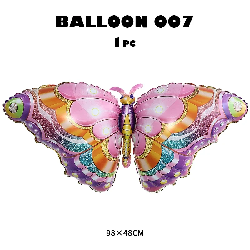 Vibrant Butterfly & Flower Helium Foil Balloons for Celebrations and Decor