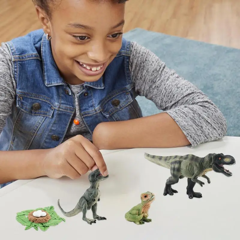 4pcs Simulation Animal Dinosaur Life Model Action Dinosaur Growth Cycle Animal PVC Toy Figures Teaching Tools Kid Baby Gift 5