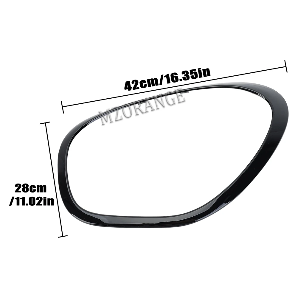 KIMISS Lot De 2 Anneaux De Phare En ABS Gauche Et Droit 51139801573 Pour Cooper R60 Countryman (noir Brillant