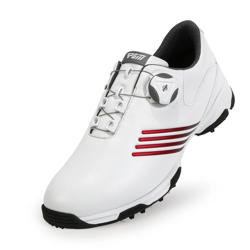 PGM Waterproof Golf Shoes Womens Shoes Lightweight Knob Buckle Shoelace Sneakers Ladies Breathable Non-Slip Trainers XZ162