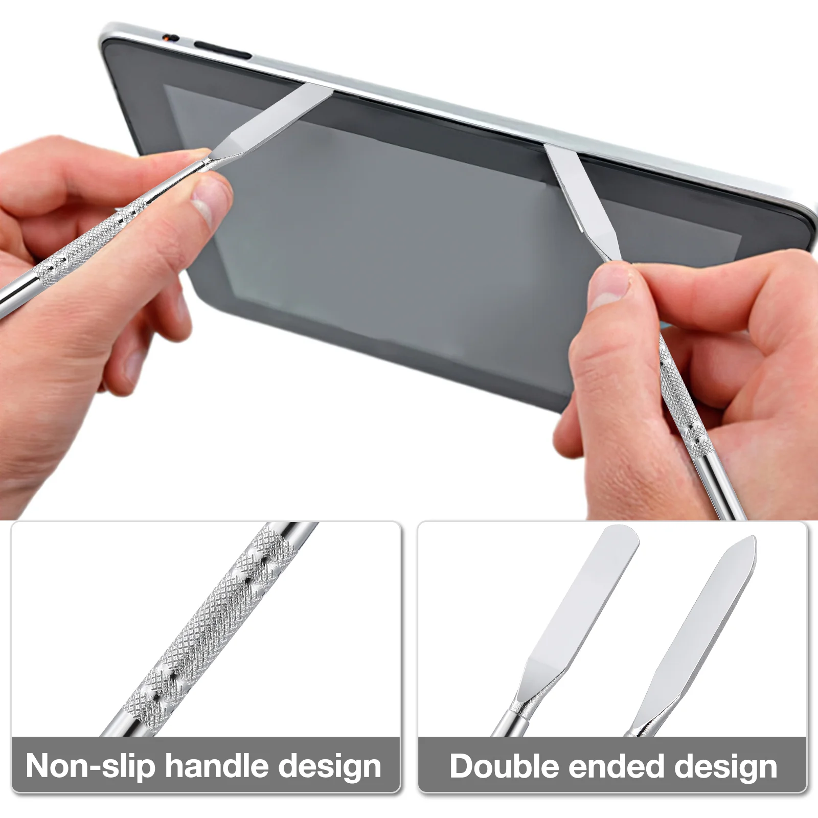 2 Pcs Stainless Steel Spudger Tools Metal Bar Repair Pry Tool For Opening Electronics Fixing Stick Gadgets Sets Mobile Phone
