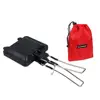 Grill Clip Removable Pan Portable Campfire Pie Maker Set Foldable Sandwich Baking Pan Double Pie Irons for Camping for Mountain 3