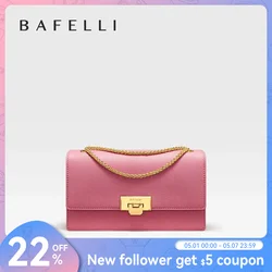 BAFELLI 2023 LUXURY BRAND CLASSIC STYLE FASHION BUSINESS ELEGANT BOXY CHAIN LEATHER SQUARE BAG HANDBAG SHOULDER CROSSBODY RETRO