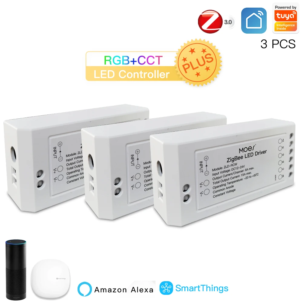 EMOS GoSmart Zigbee Slim-module, met app, dimbare inbouwdimmer voor afstandsbediening, spraakbesturing van de verlichting met Alexa en Google Home, voor enkele schakelaar