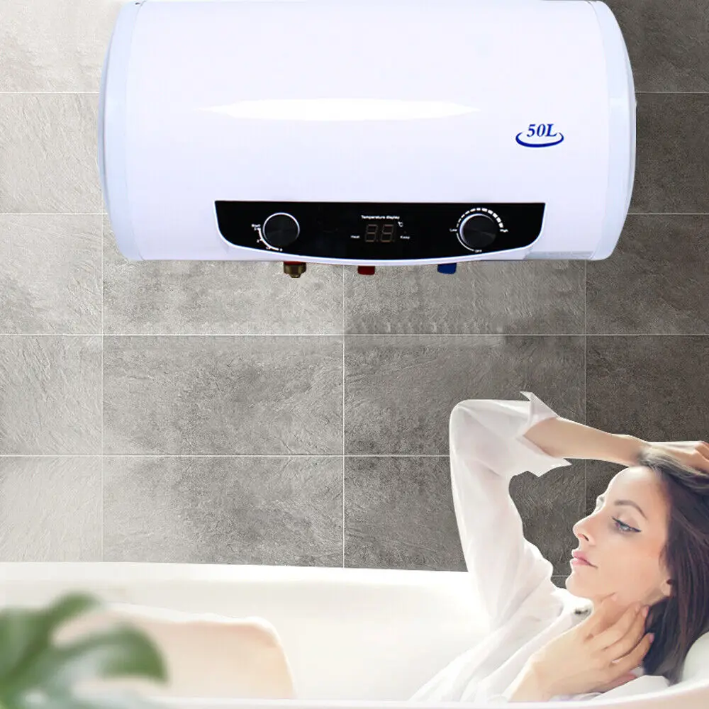 

50L 1500W Electric Instant Hot Water Heater Tank Bathroom Shower Whole House Warmer Waterproof 30-75 ℃