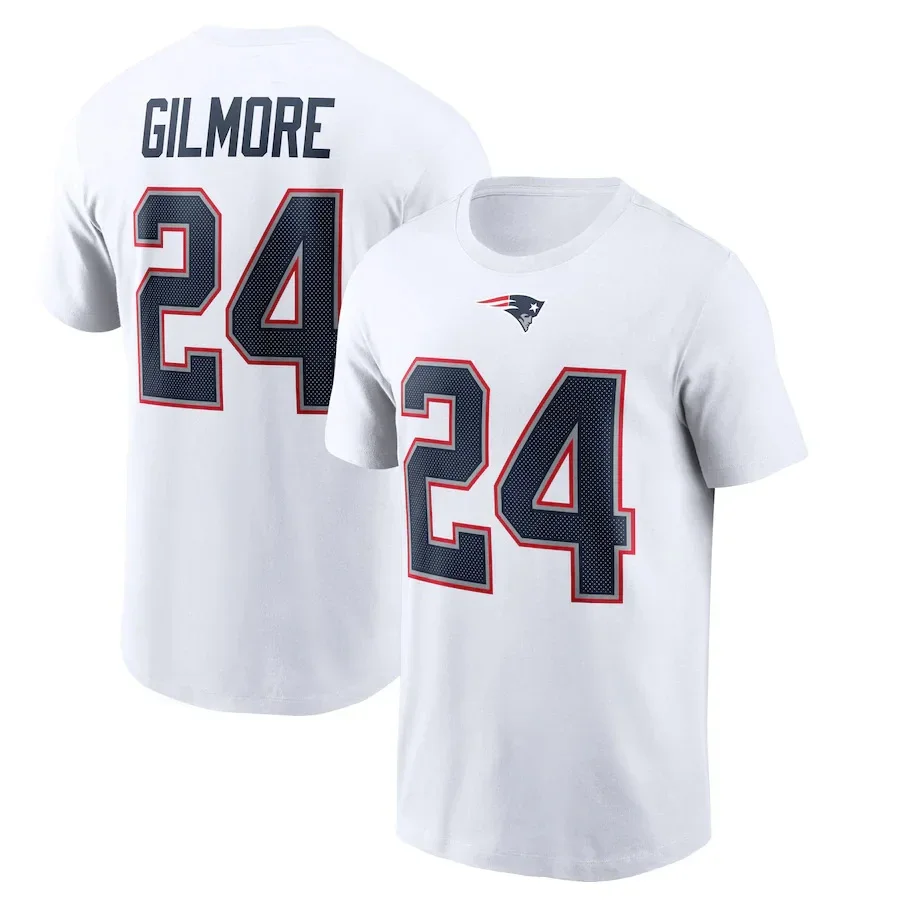 thumbnail image 1 of Camisetas de entrenamiento de rugby PATRIOTS, camisetas para hombre y mujer, camisetas deportivas de la serie Number, cuello redondo, manga corta, transpirables, secado rápido, 1 of 5