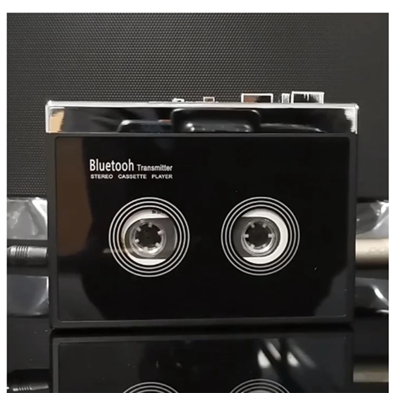 1 Piece Black Retro Stereo Cassette Player Black Walkman Cassette Tape Music Audio Auto Reverse With Bluetooth