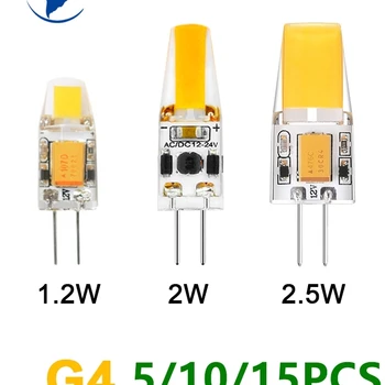 LED 실리카 겔 미니 G4 전구, 따뜻한 백색 조명, 20W 할로겐 램프, 스트로보스코픽 교체 불필요, AC DC12V COB, 신제품