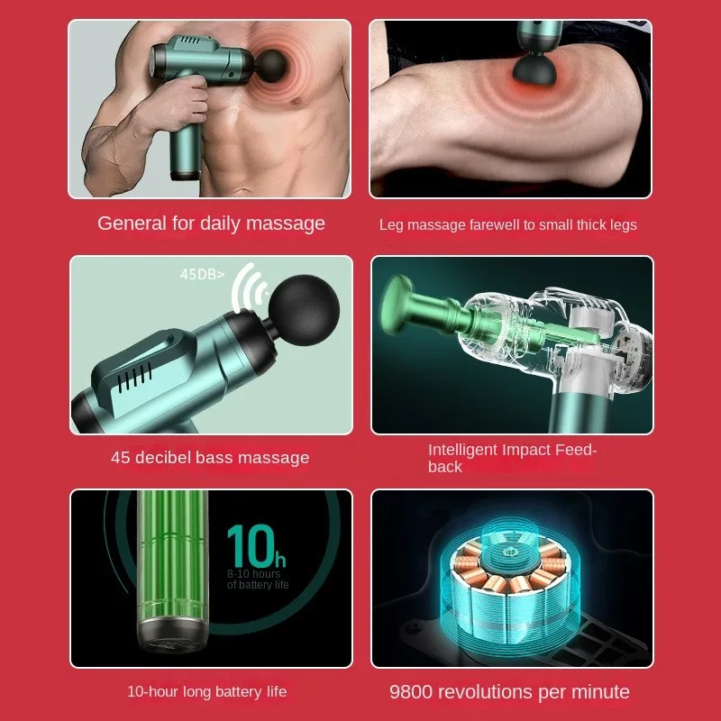 Dropshiping Massage Gun Muscle Massager Relax Electric AI Smart USB Charging For Neck Body Massage Fascia Gun