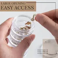 Travel Cosmetic Jar Empty Stackable Jars Loose Power Pot Eye Shadow Powder Small Portable Bottles 1