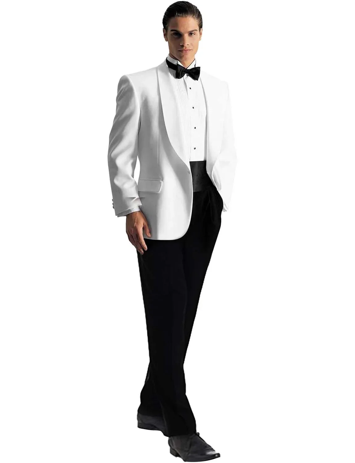 Description Picture 3 of itemMen's Suit Shawl Lapel One Button Jacket Pants Party Tuxedo
