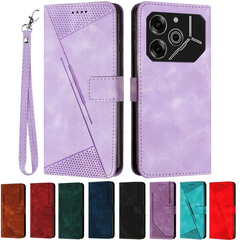 Premium Magnetic Flip Wallet Leather Case for Tecno Pova 6 and 6 Pro