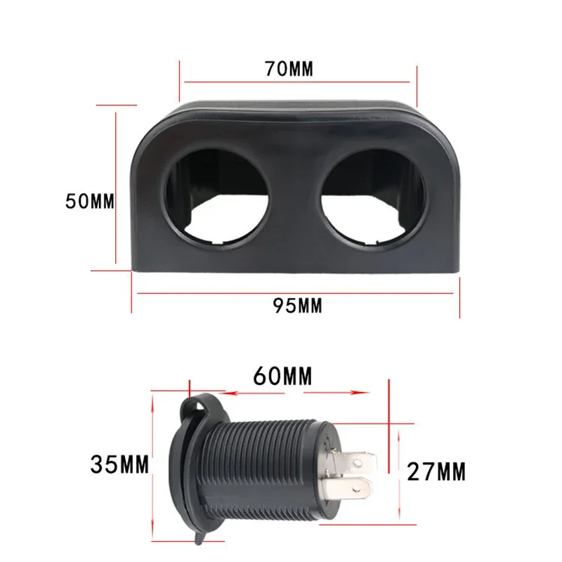 Ʈ ̽ ڵ   , 12V 24V  USB   , Ʈ RV ڵ ׼, 2 Ȧ
