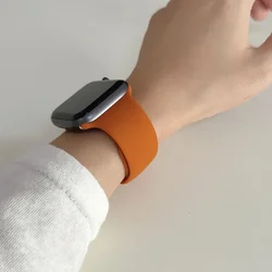Premium Silicone Sports Band for Smartwatches - Versatile Size Options (13 Orange)