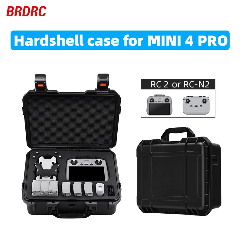 

Hard Shell Storage Case for DJI Mini 4 Pro Drone RC 2/RC N2 Remote Controller Carrying Suitcase Explosion-proof Box Accessory