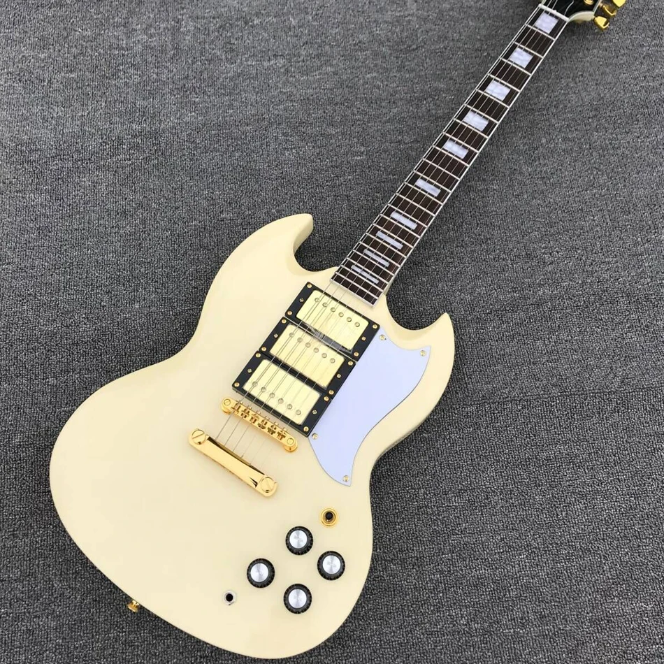 

Yellow SG400 Electric Guitar, Rosewood Fingerboard, Gold Hardware, 3 Pickups, Free Shipping