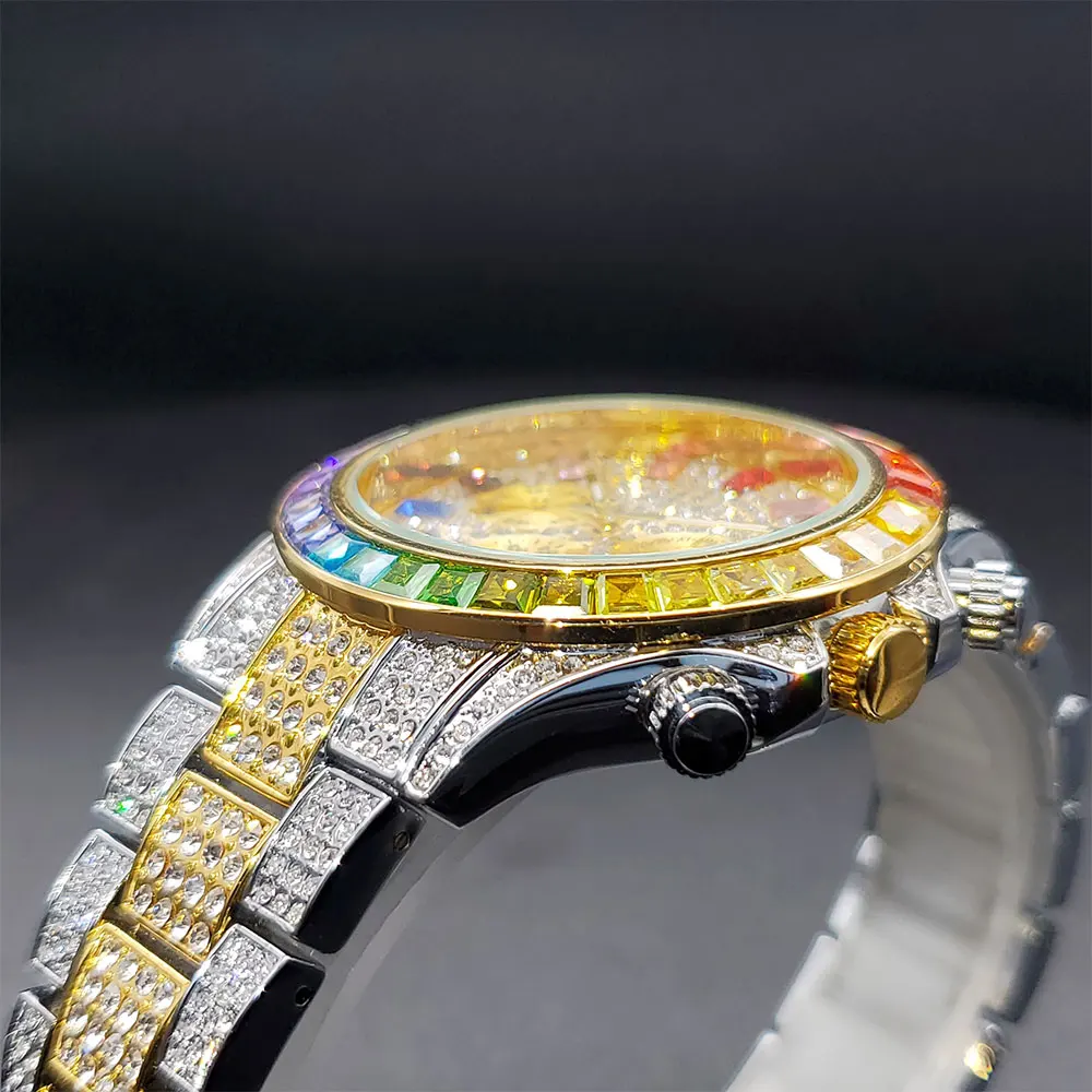 Quarz Herren uhren cz Diamant Multi-Dial Display Business Mann Uhr mit Doppel kalender 24-Stunden-Kalibrierung Luxus uhren – Detail 7