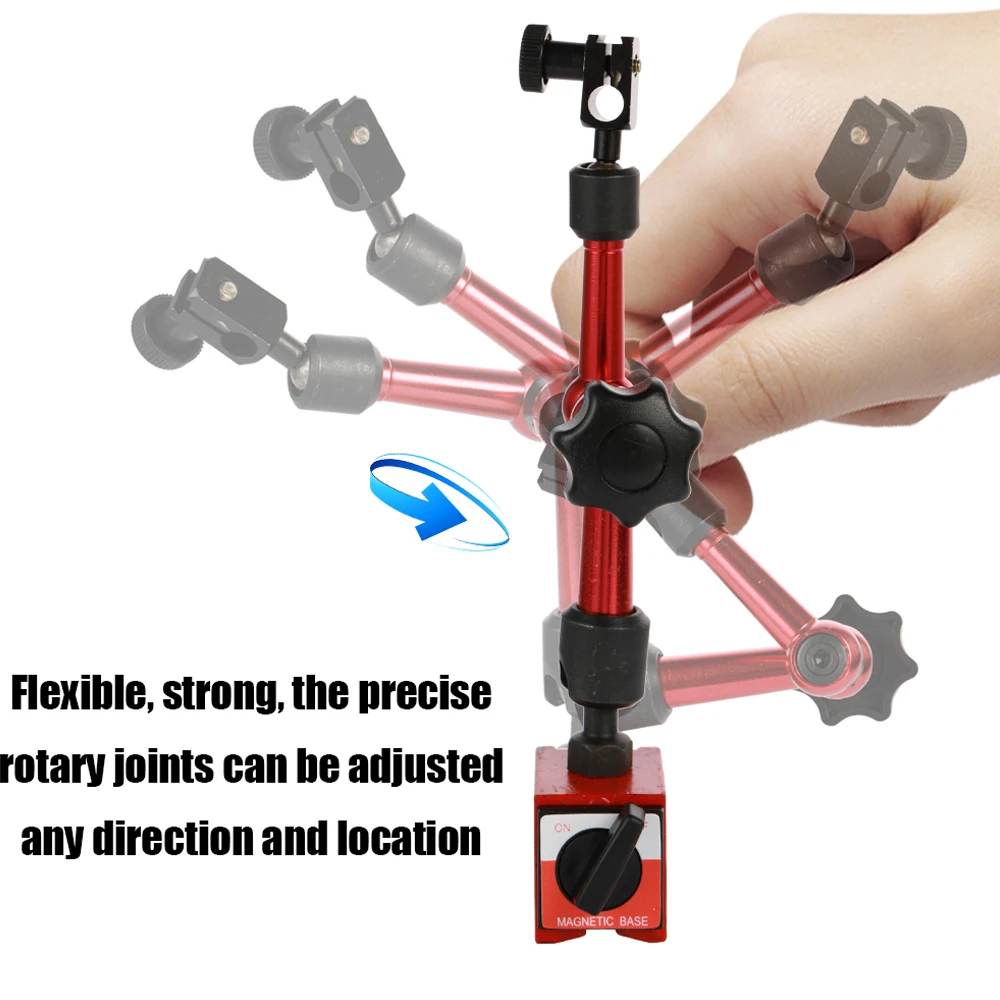 Dial indicator gauge,dial indicator holder,dial indicator Dial Indicator Magnetic Holder Dial Bore Gauge Magnetic Stand Base Micrometer Measure Tools Hour Type Indicator Comparator Watch