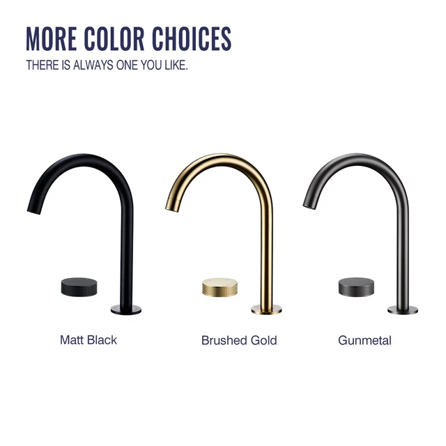 Gunmetal Basin faucet Knurled Switch 360 Rotating