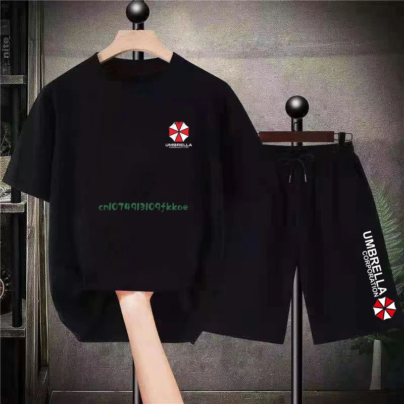 

Комплект из 2 предметов с принтом зонтика и шортов для мужчин и женщин