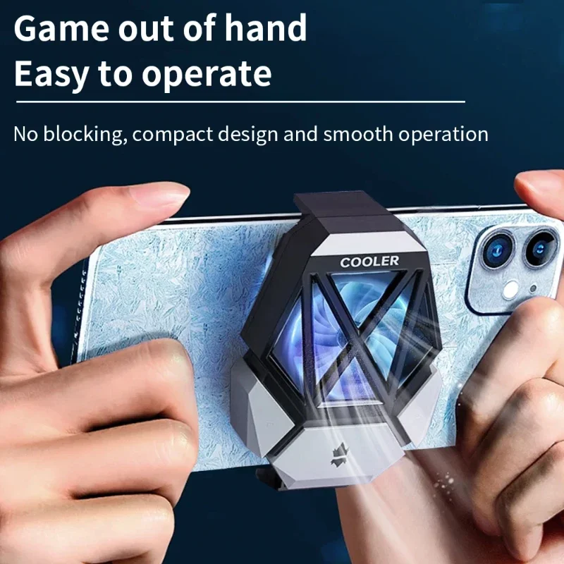 DY08 IOS 안드로이드 PUBG 게임 쿨러 용 휴대 전화 냉각 팬 라디에이터 공냉식 백 클립 쿨 히트 싱크 게임 액세서리