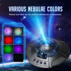 Galaxy Starry Sky Night Light Projector - 360° Rotating Bedroom Decor & Perfect Gift (RGB)
