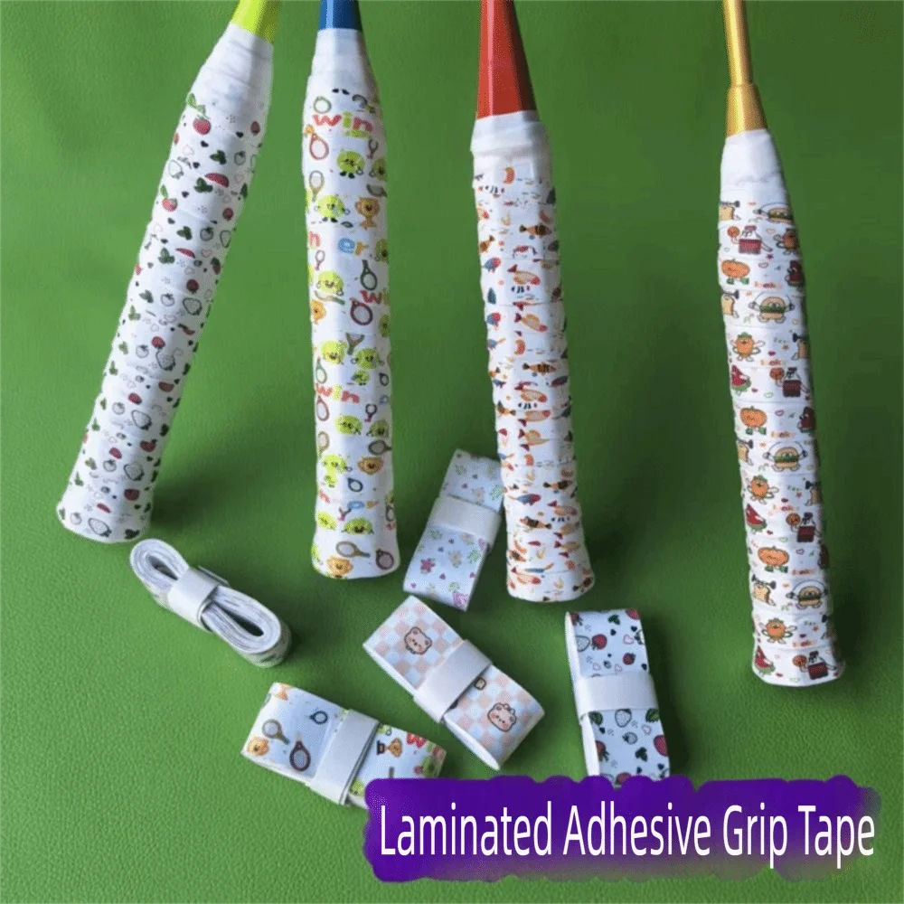 New Cartoon Printed Badminton Racket Handle Belt Non-slip Sweat-absorbent Fishing Grip Tape Badminton Hand Glue