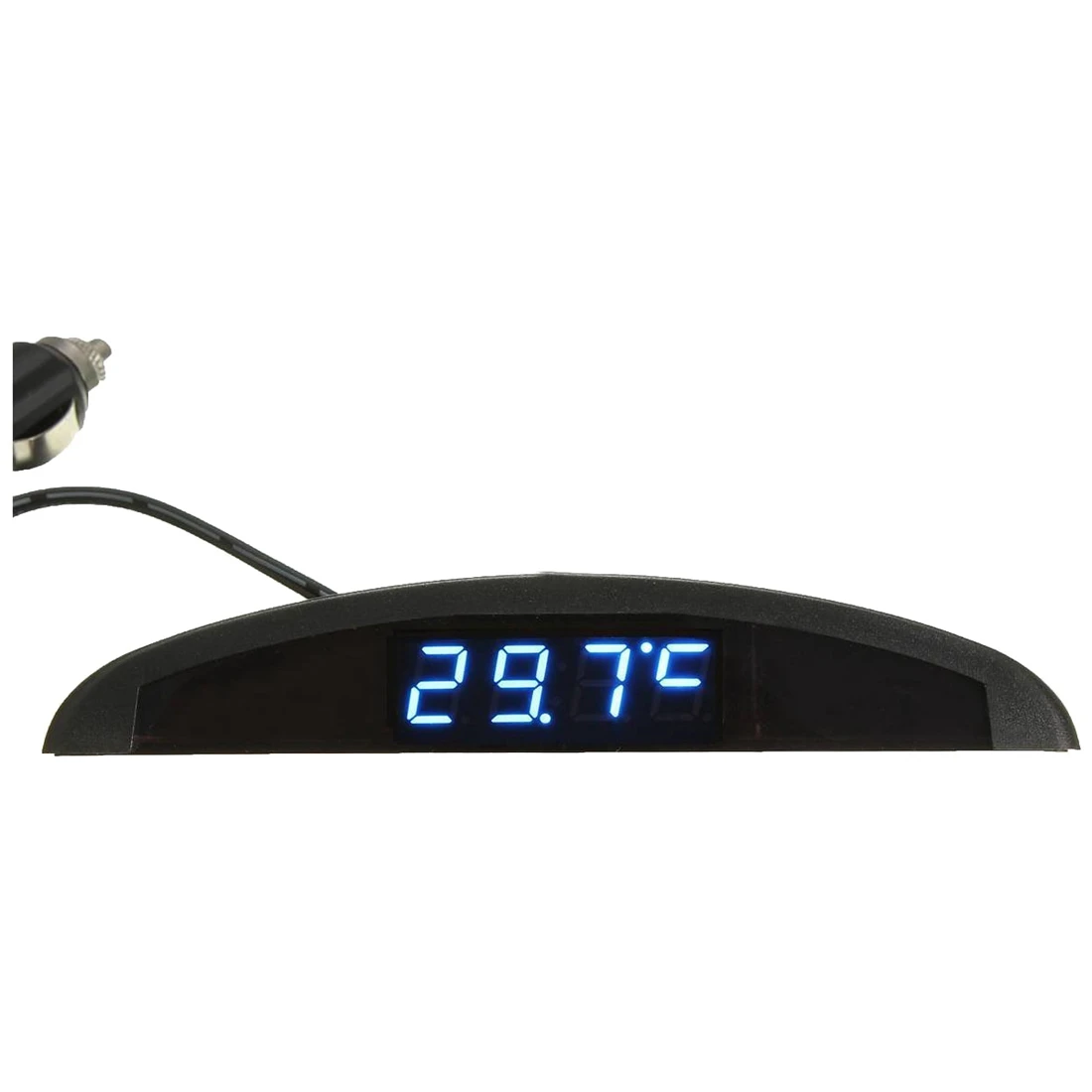 자동차 디지털 LED 전압계, 시계 온도계, 파란색, 3 in 1, 12V