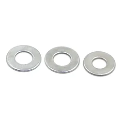 Durable Stainless Steel Zinc - Plated Flat Washers and Gaskets in Assorted Sizes - 50pcs M6 (White Carbon Steel)
