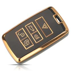Jingyuqin Premium Soft TPU Car Key Cover (5B Black)