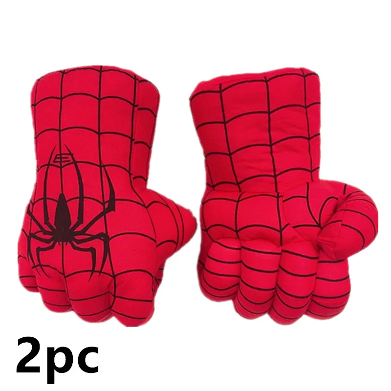 2PC Kids Avengers Hulk Gloves/Spiderman Gloves Cosplay Props Boy Girl Halloween Superhero Game Gloves Fantasy Party Gift