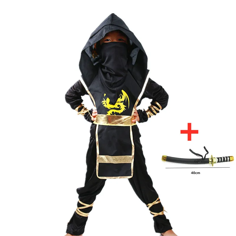 4-13Y Kids Dragon Ninja Cosplay Costume Carnival Party Boy Girl Warrior ...