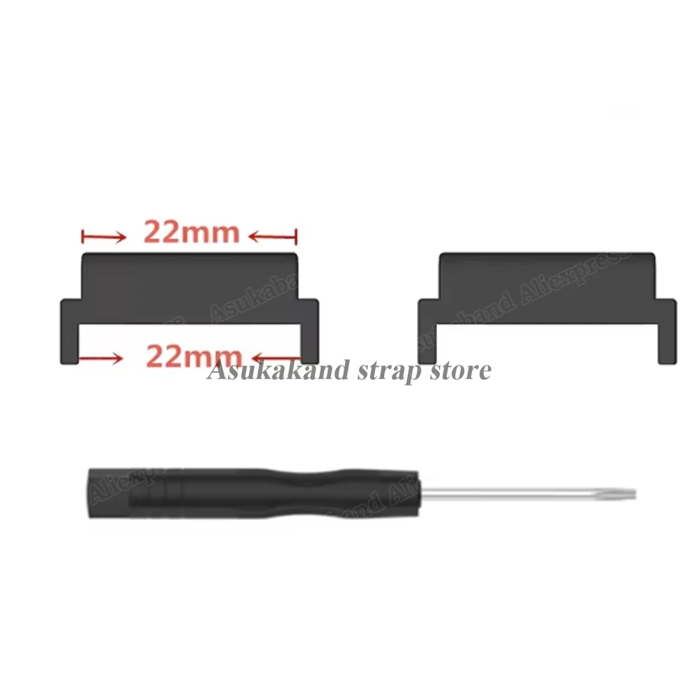 Stainless Steel Watch Strap Connector - 22mm Metal Adapter Accessory Tool, 2-Pack