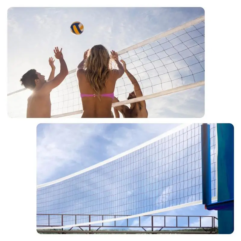 Portable Volleyball Net Adjustable Badminton Replacement Mesh Backyard Volleyball Supplies Replacement Net
