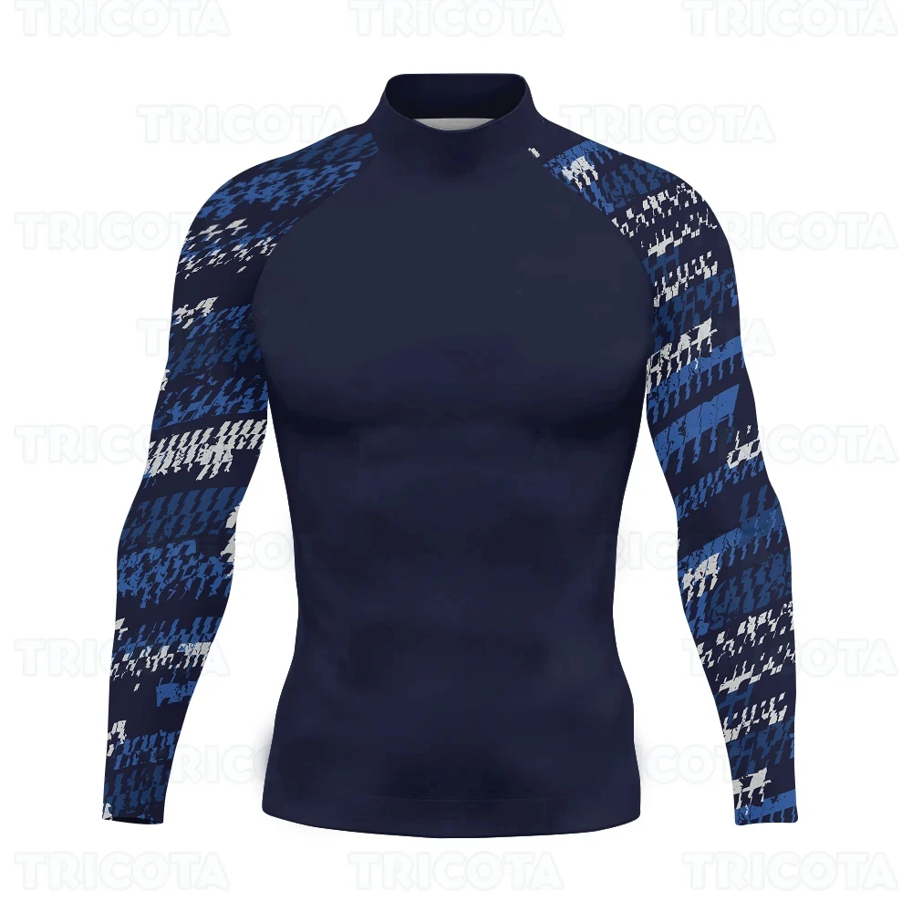 Men's Surfing Swimwear Long Sleeve UV Protection Rash Guard Wear Summer Water Sports Beach Swimming Surf Tight T-shirts