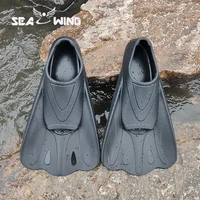 Adult Kids Snorkel Swimming Fins Flippers Equipment Set Wear-resistance Silicone Professional Scuba Diving Fins Short 1