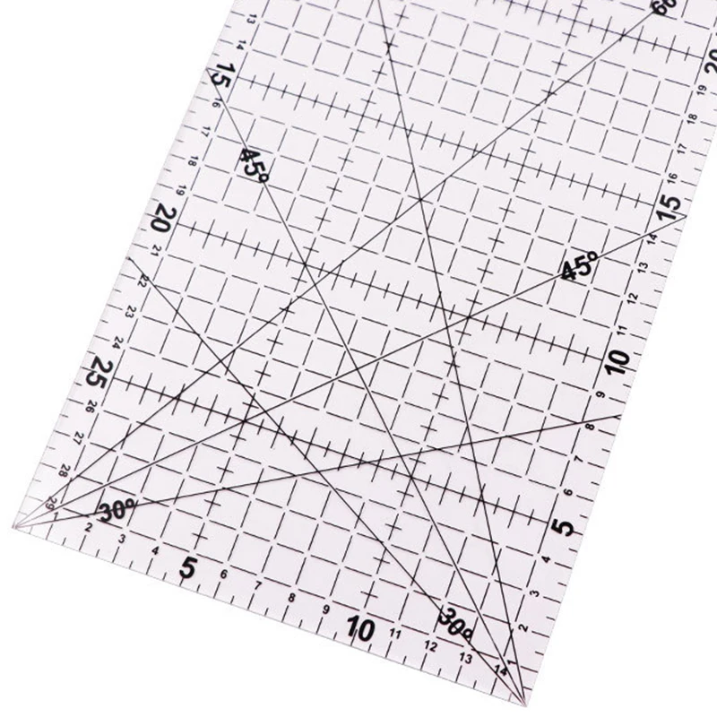 30*15mm Acrylic Multifunctional Clothing Code Handmade Essential Patchwork Sewing Ruler Child Student Stationery Drawing Tools