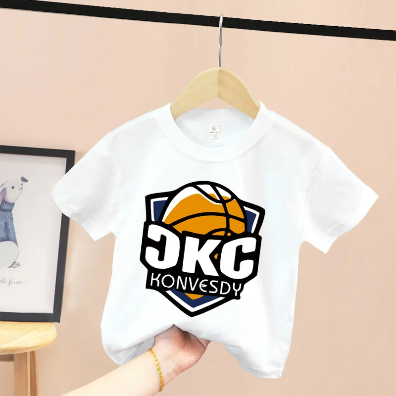 thumbnail image 1 of Camiseta de verano 100 % algodón para adolescentes, camiseta para niños con estampado sencillo de oso de dibujos animados, cuello redondo, cómoda camiseta de manga corta para niños y niñas, 1 of 5