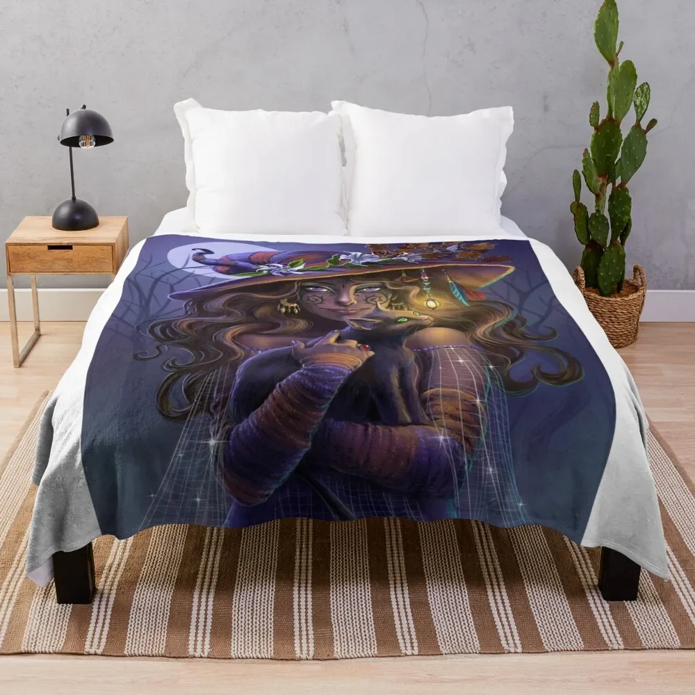 

Witchy Woman Throw Blanket Luxury Nap Flannels wednesday Blankets