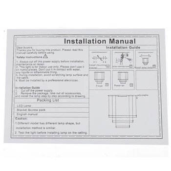 Modern LED Ceiling Light Acrylic White Rectangular Ceiling Light for Living Room Bedroom Dining Room Modern Geometric LED Light 6