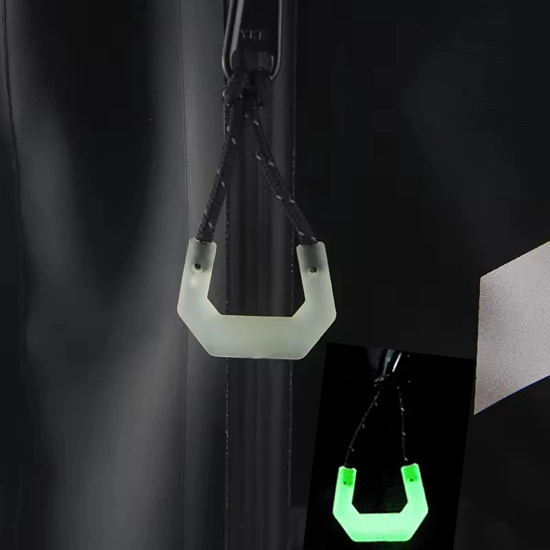 전술용 야광 U자형 롱테일 로프 백팩 재킷 지퍼 클립 핸들 TPU 펜던트 (캠핑..