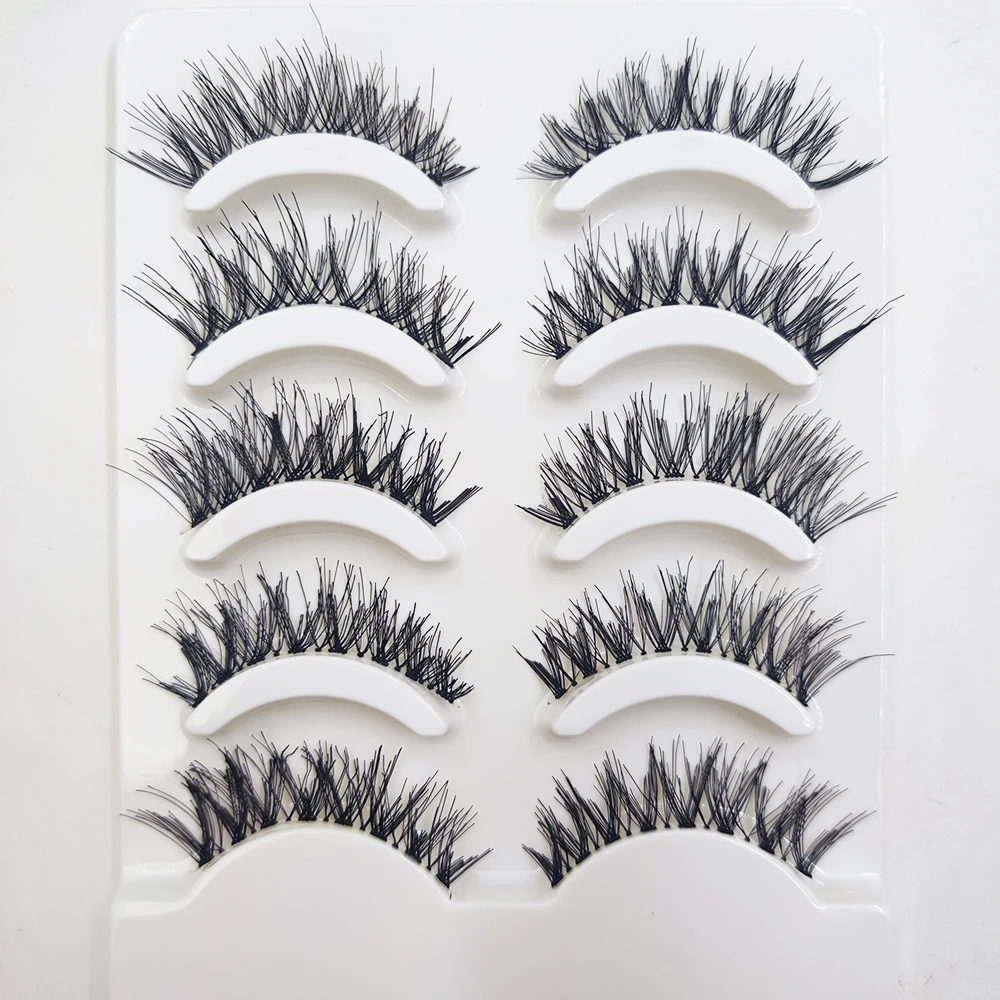 16 Style 5 0/100 Pairs Thick Eyelashes Natural False Eye Mink Lashes Soft Fake Eyelash Wispy Makeup Faux Cils Maquiagem