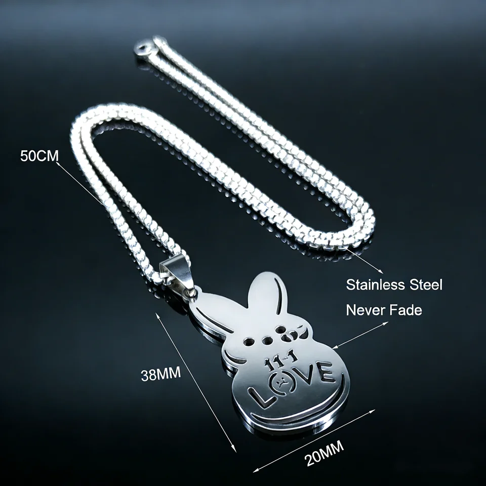 Kpop Lil Peep Rabbit Sad for Love Couple Pendant Necklace for