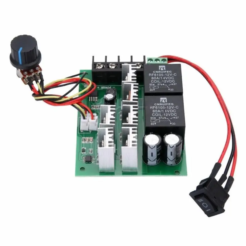 DC 브러시 모터용 가역 스위치, 전류 조정 PWM 모터 속도 컨트롤러, CW CCW, DC 12 V, 24 V, 36 V, 48V, 60A, DC10 V  50V