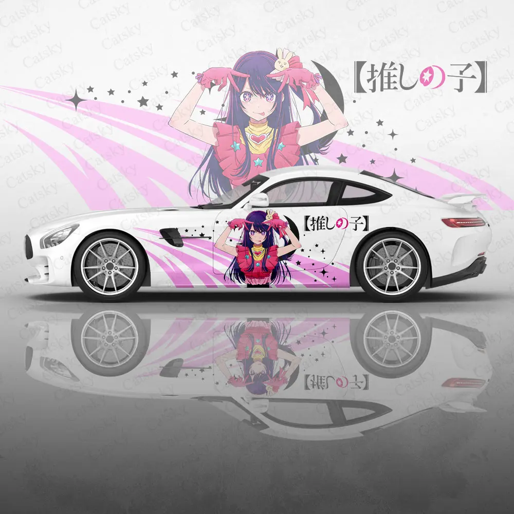 

Oshi No Ko Сексуальная аниме-девушка Автомобильная оболочка, Защитная искусственная наклейка, модификация внешнего вида автомобиля, декоративная наклейка