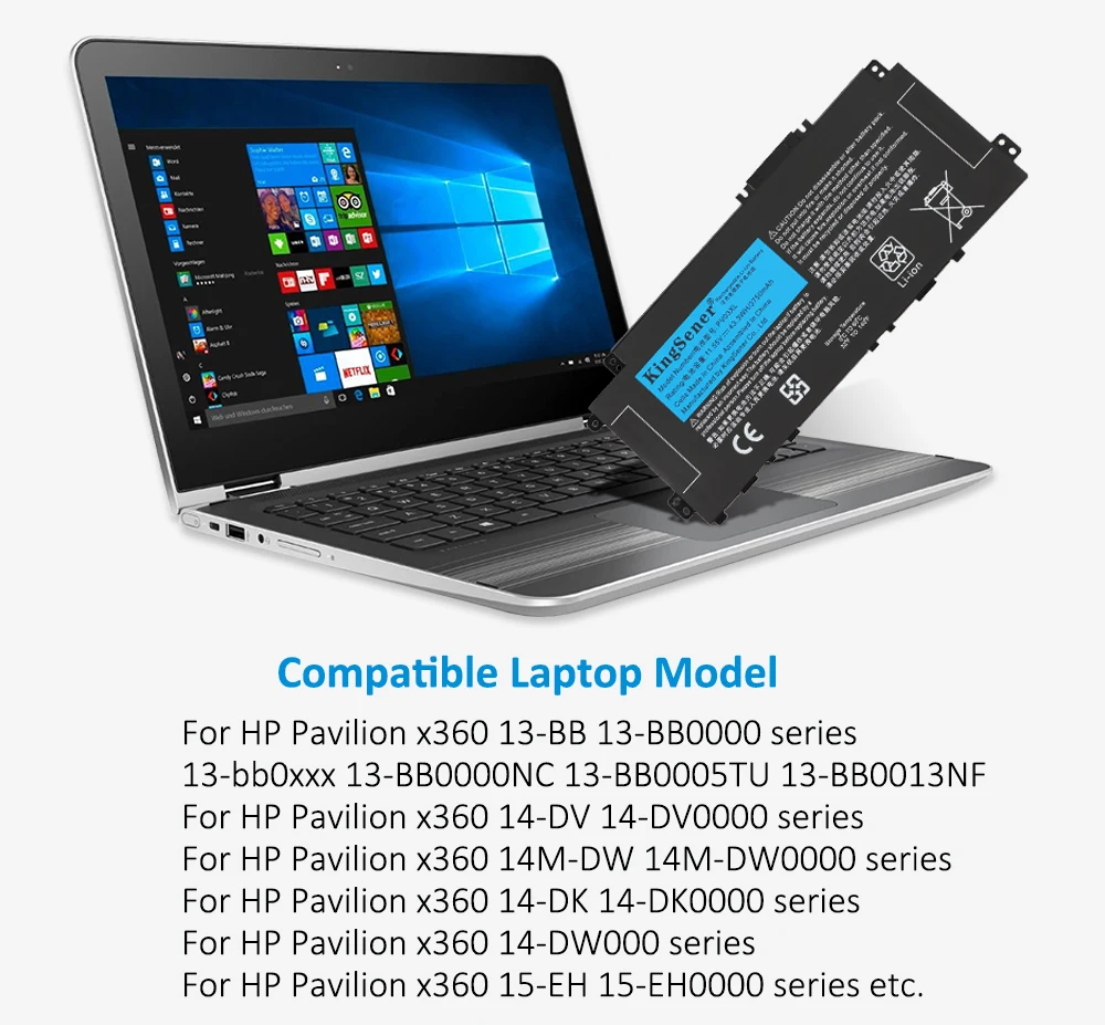 X360, 13-BB, 14-DV, 14-DW, 14M-DW, 14-DK, HSTNN-DB9X, HSTNN-OB1P, L83388-421