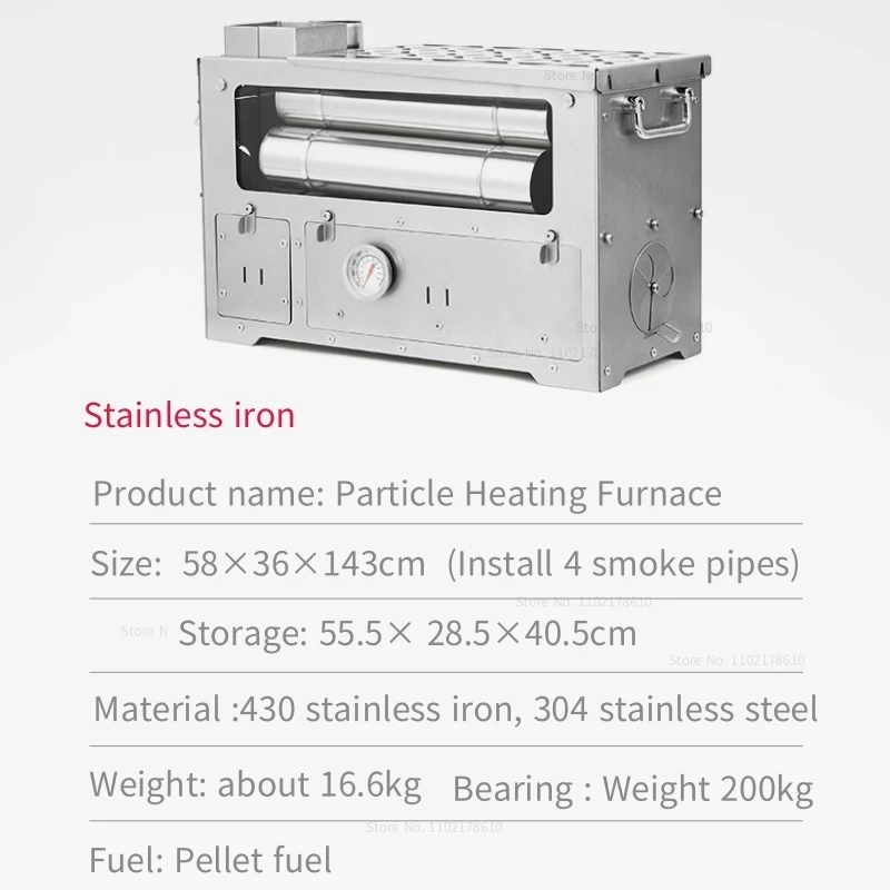 Naturehike Outdoor Stainless Steel Large Capacity Wood Burning Stove Large  Firepower Portable Camping Folding Stove with Chimney - AliExpress